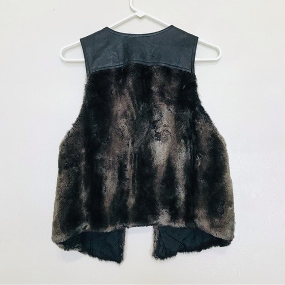 Free People Dark Brown Faux Fur Open Style Vest - Picture 6 of 6